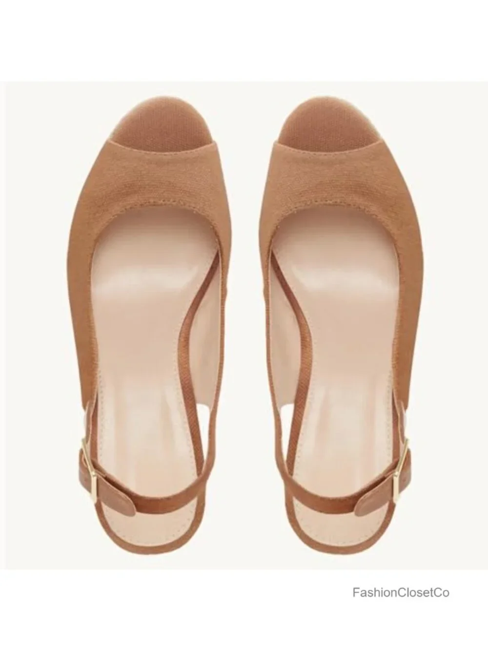 Women's Wedge Sandals Peep Toe Platform Espadrilles Ankle Strap Slingback